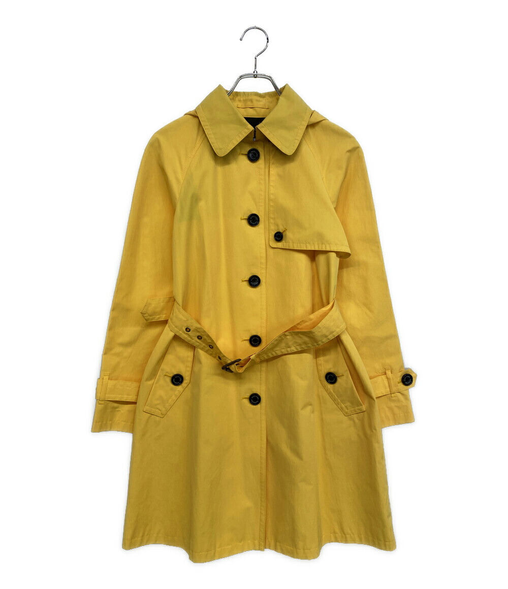 【中古】 ブルーレーベル・クレストブリッジ トレンチコート YELLOW 55A35-349-60 レディース SIZE 38 BLUE LABEL CRESTBRIDGE レディースファッション-コート・ジャケット