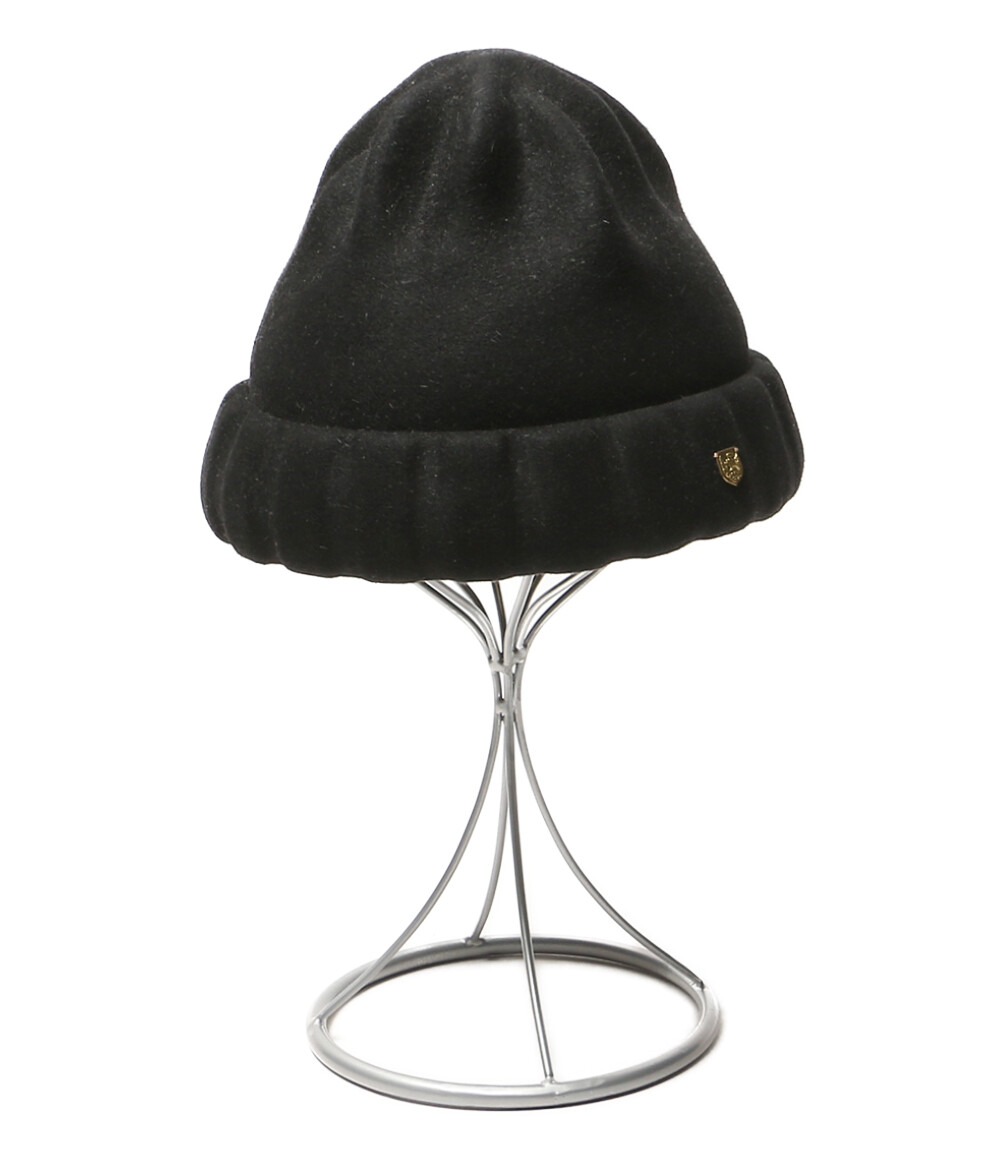 【中古】美品 ワビサビズム かぶり笠 WATCH CAP FORM 黒いこと 箱付き添い人 メンズ SIZE M WABISABISM