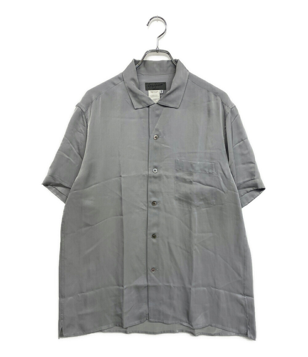 【中古】 ヨウジヤマモトプールオム 半袖シャツ レーヨンポリエステルとろみシャツ archive 02SS HE-B48-206 メンズ SIZE 3 YOHJI YAMAMOTO POUR HOMME｜Rehello by BOOKOFF