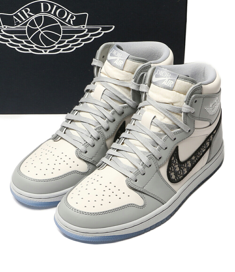 【中古】美品 ナイキ ディオール スニーカー DIOR AIR JORDAN 1 HIGH OG CN8607-002 メンズ SIZE 26.5cm NIKE｜Rehello by BOOKOFF