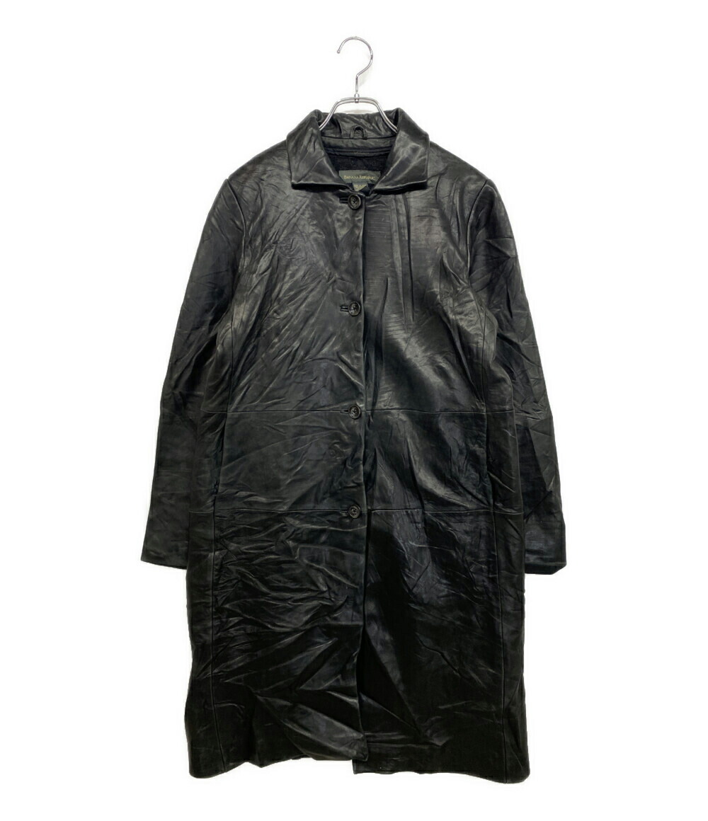 【中古】 バナナリパブリック 厚地の外套 シープスキン 黒いこと 90s レディース SIZE M BANANA REPUBLIC