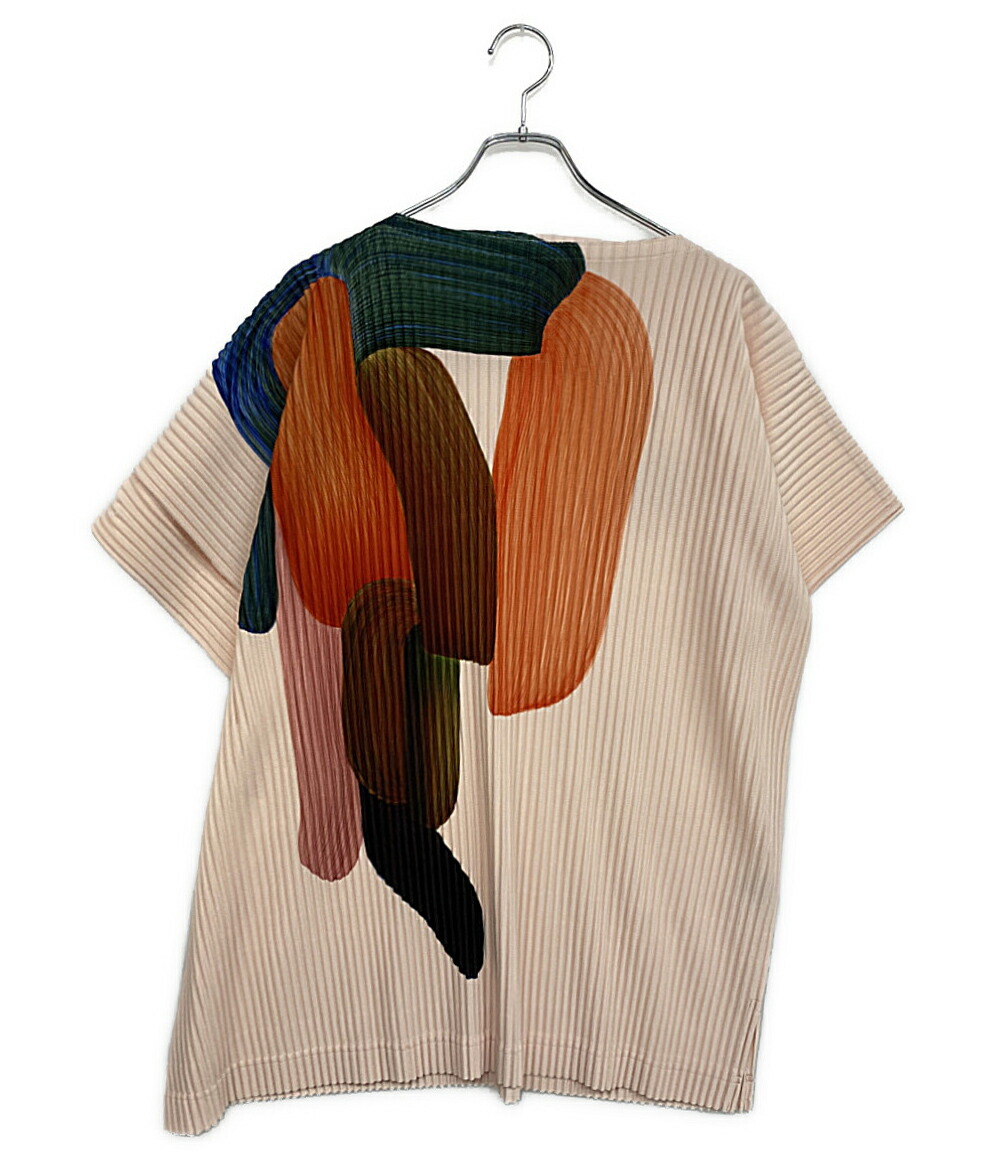 【中古】美品 オム プリッセ イッセイミヤケ 半袖プルオーバー ronan bouroullec HP43JK903 メンズ SIZE 2 HOMME PLISSE ISSEY MIYAKE