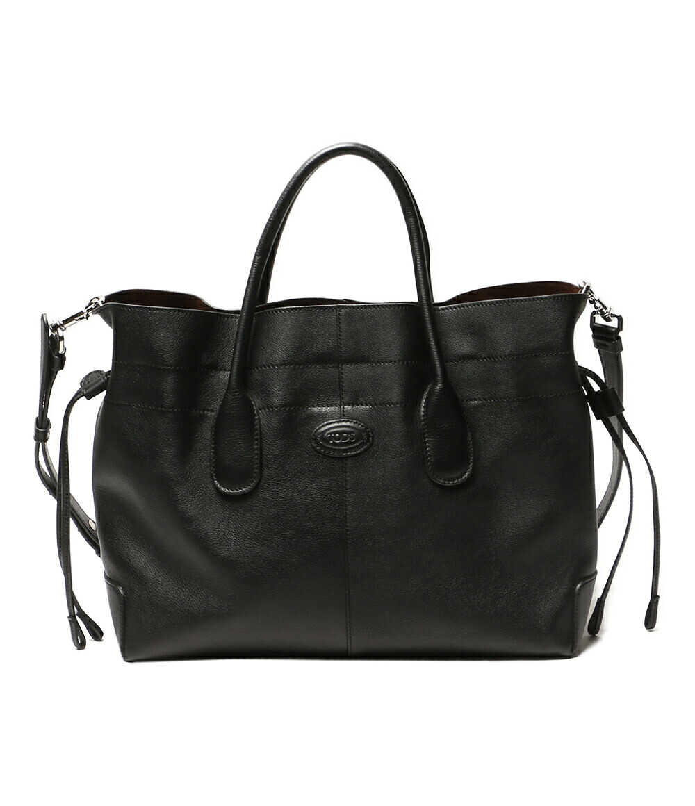 【中古】 トッズ トートバッグ Di bag ドローストリング レザー ブラック レディース TOD'S｜Rehello by BOOKOFF