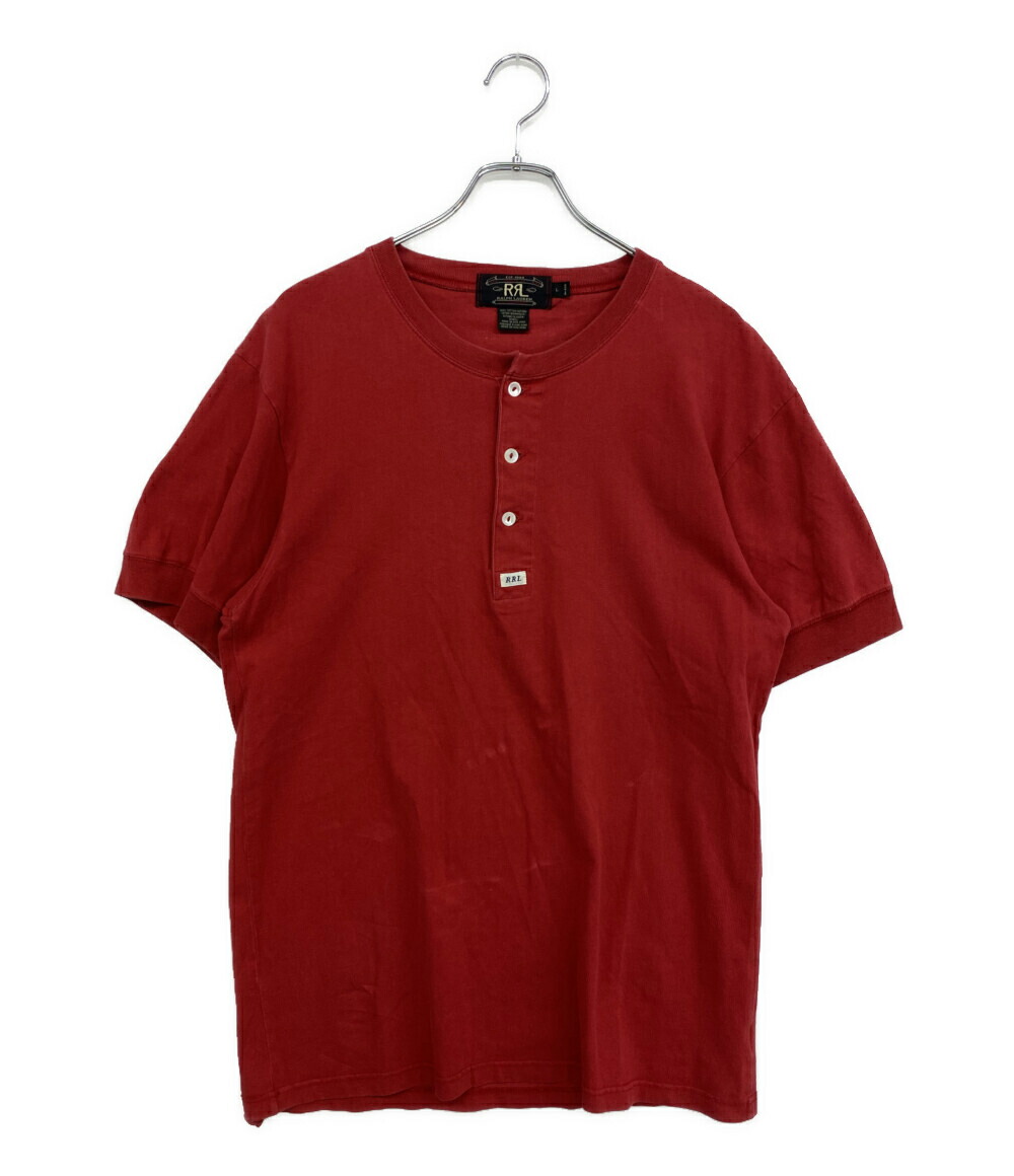 【中古】 ダブルアールエル 半袖Ｔシャツ 90s HONGKONG製 ヘンリー スリースター RED メンズ SIZE L RRL RALPH LAUREN｜Rehello by BOOKOFF