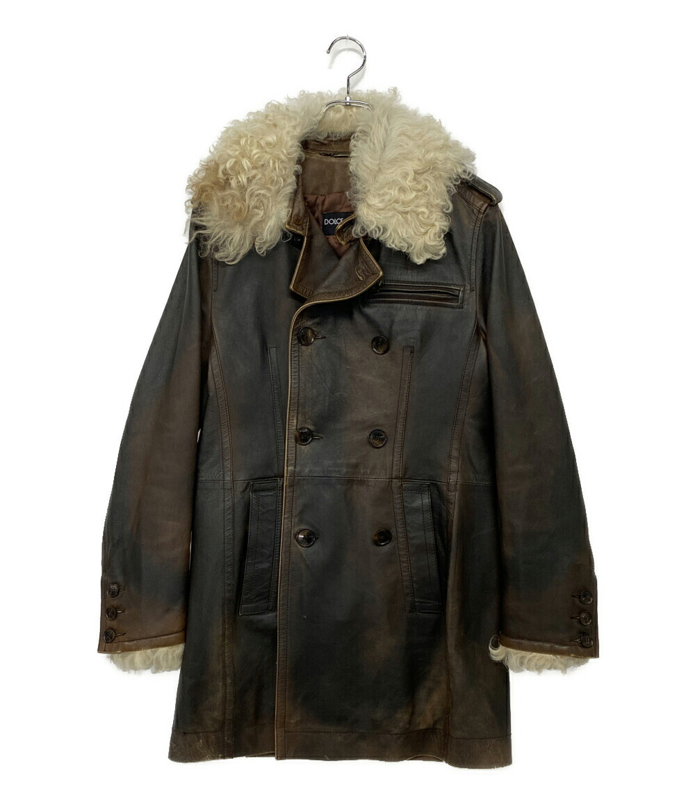 【中古】 ドルチェ&ガッバーナ アーカイブ レザーコート ムラ染め メンズ SIZE 44 DOLCE & GABBANA|Rehello by BOOKOFF