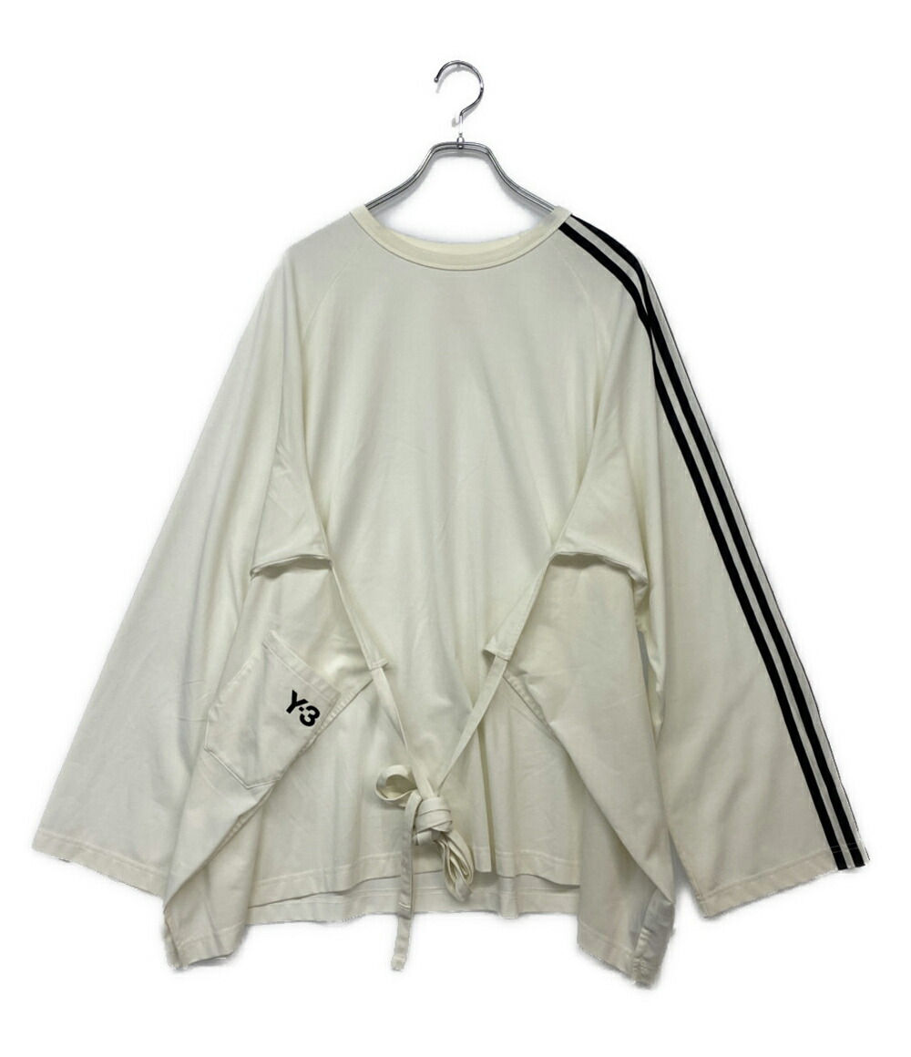 【中古】 アディダス ワイスリー 長袖Ｔシャツ IQ2191 フロントラップデザイン メンズ SIZE S adidas&times;Yー3｜Rehello by BOOKOFF