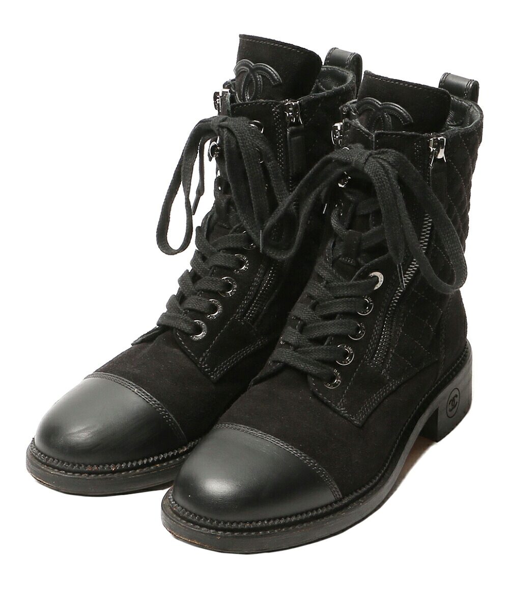 【中古】 シャネル キルティングショートブーツ ヒールロゴ G33769 レディース SIZE 37 CHANEL｜Rehello by BOOKOFF 60,500円