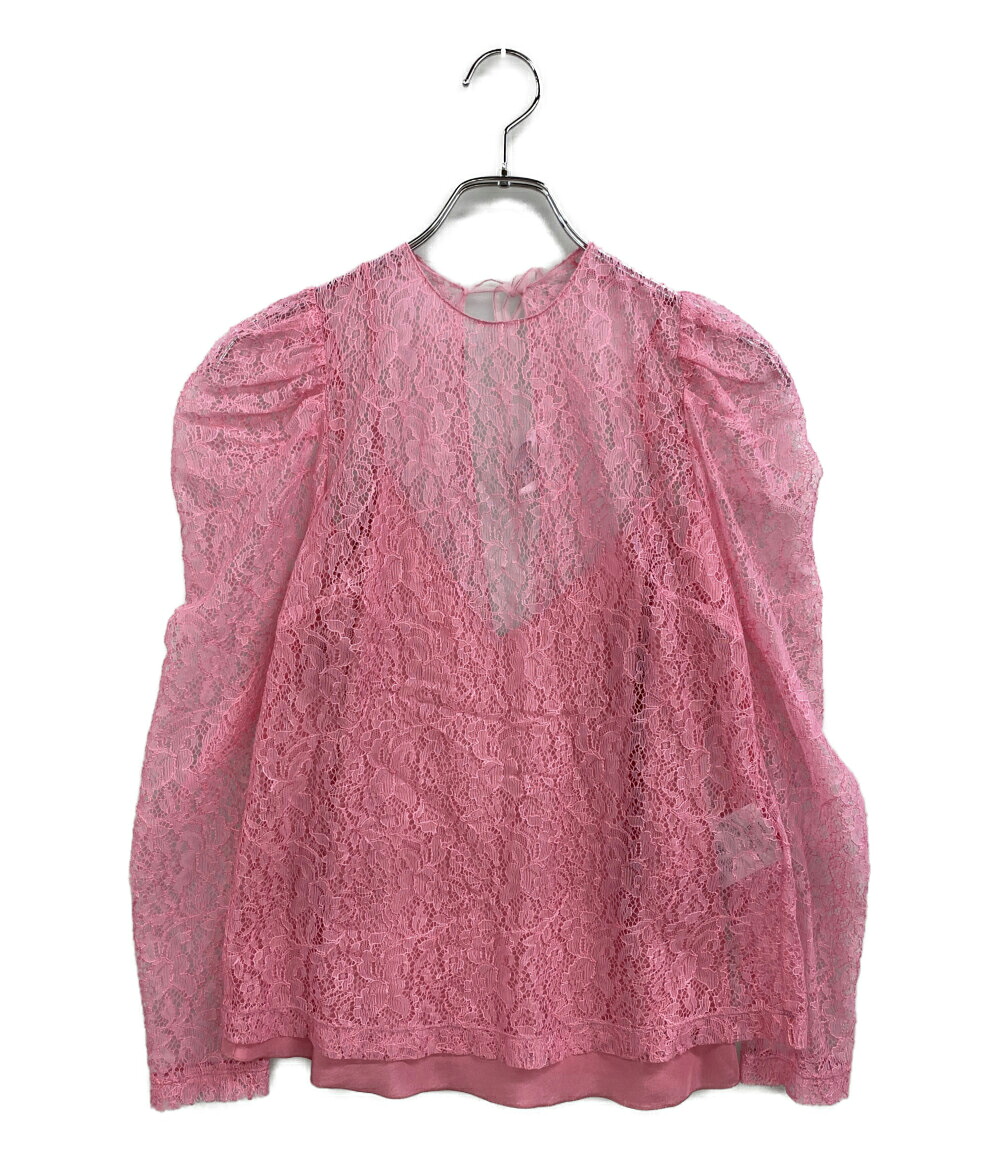 【中古】美品 レッドヴァレンティノ ブラウス ピンクブラウス 総レース UR3ABE0000W レディース SIZE 40 RED VALENTINO｜Rehello by BOOKOFF