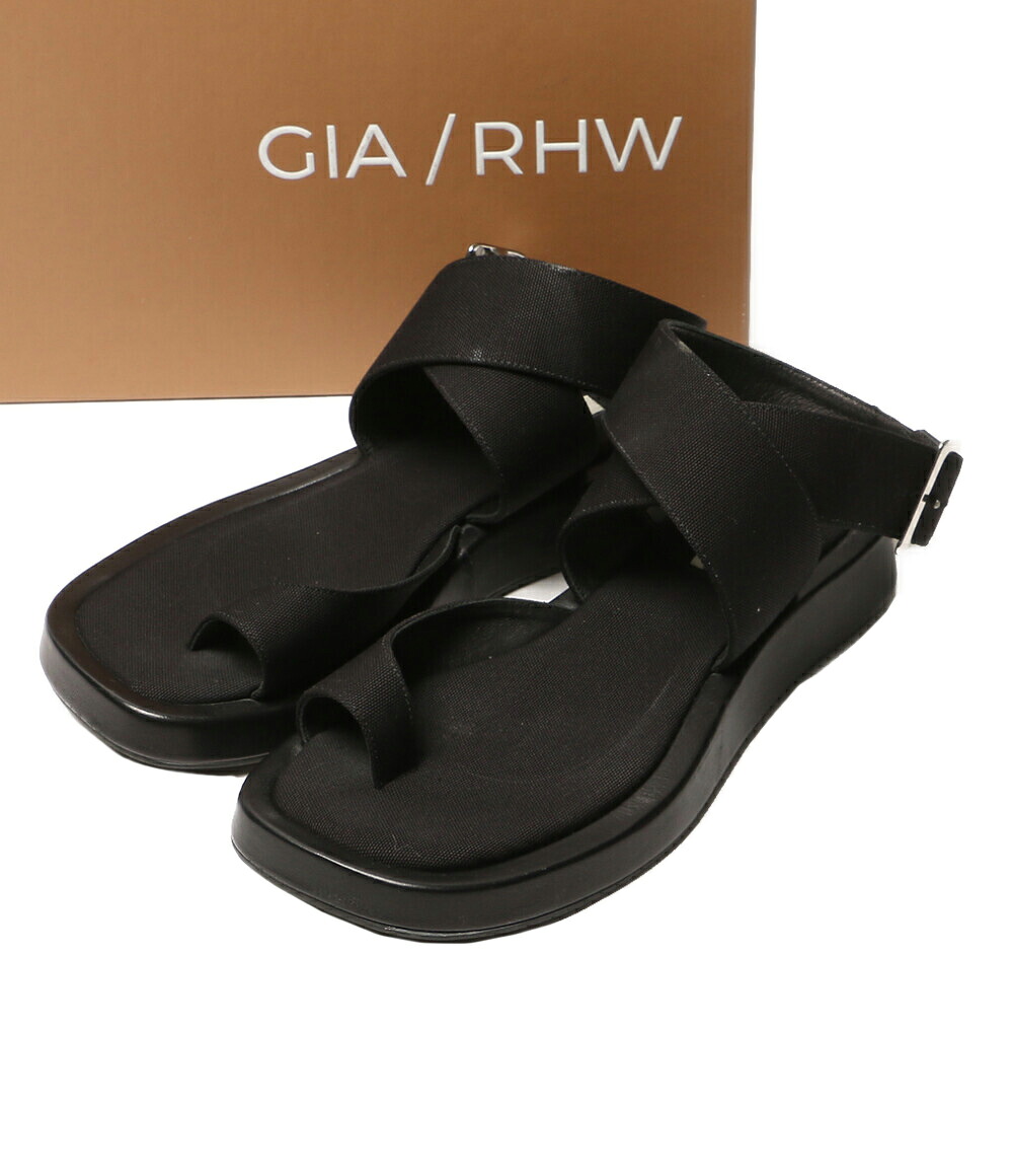 【中古】 ジア アールエイチダブリュー サンダル ROSIE 4 CANVAS アンクルストラップ レディース SIZE 36 GIA/RHW|Rehello by BOOKOFF