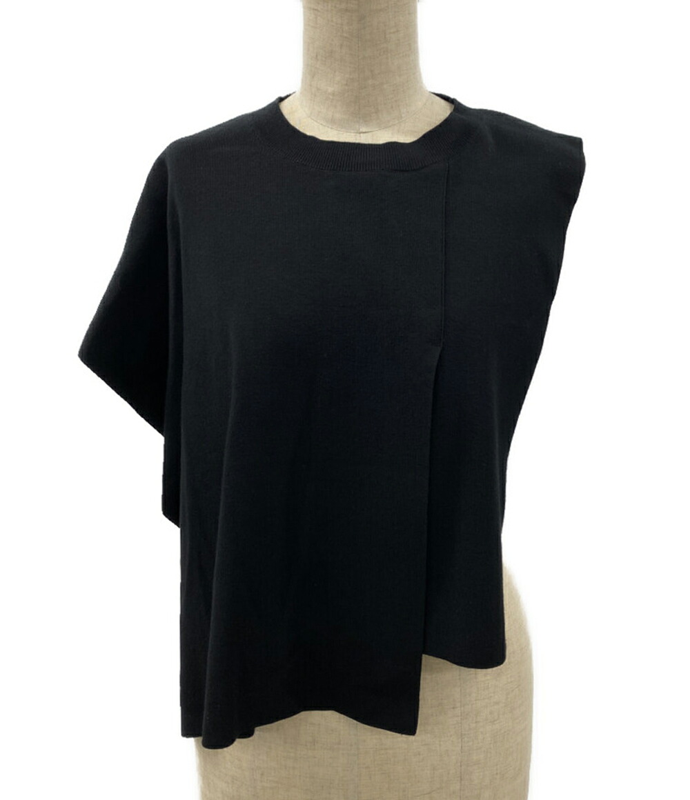 【中古】 エンフォルド ニット 300IS270-0861 CAPE VEST BLK レディース SIZE 38 ENFOLD｜Rehello by BOOKOFF