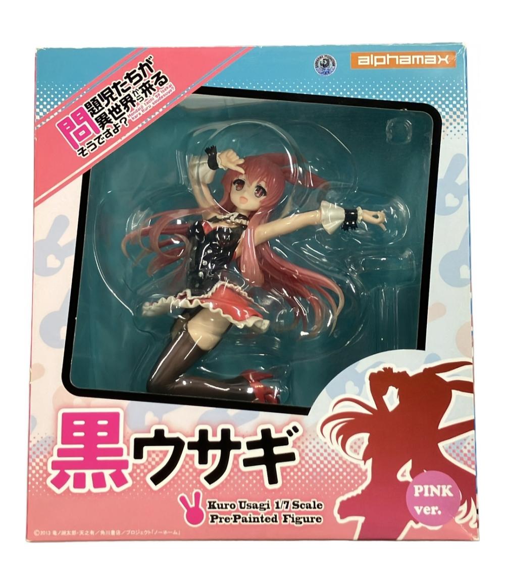 【全品10%OFFクーポン1日0時〜23:59迄】【中古】 訳あり アルファマックス 問題児たちが異世界から来るそうですよ? 1/7 黒ウサギ ピンクver. フィギュア画像