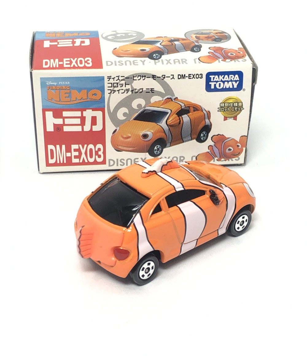 中古 トミカ ディズニーモータース ファインディング ニモ 異常路車馬 コロット ニモット Dm Ex03 タカラトミー ミニカー Barrakuda At