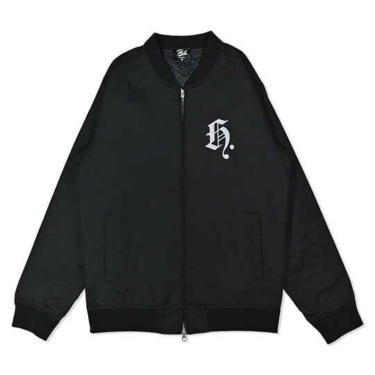 HXB STUDIUM JAKET 【Blackletter】 BLACK  / 篭球  闘技場上衣 スタジャン