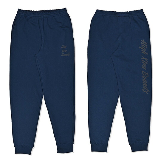 HXB SWEAT PANTS 【Calligraphy】 NAVY×BLACK  篭球 御召しもの スウェットパンツ セットアップ