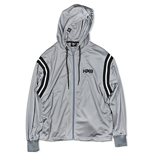 HXB W Mesh Zip Parka【SLASH】 GRAY バスケットボール Wメッシュジップアップパーカ