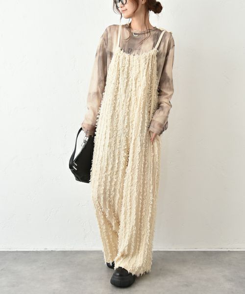 【SALE】HUMS｜フリンジドロストサロペットパンツ [[HUM-075]][C]