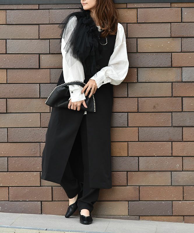 HUMS｜ロングジレ×テーパードパンツセットアップ [[HUM-047]][C] ロングジレ ジレ セットアップ レディース 卒業 式 卒業式 フォーマル セレモニー ジレ セットアップ オケージョン 卒園式 きれいめ ジレ パンツ セット パンツドレス ジレ パンツ セットアップ レディース