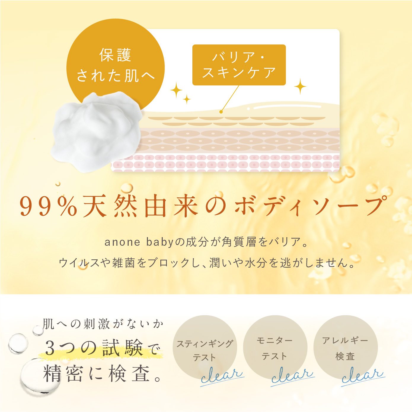 最大限度13 Offバウチャー 5月影31一日23 59まで モイスト赤ん坊ウォッシュ 3ml 生れながら言伝構成成分 6つの自由製法 バリヤー趣意 保湿 かぶれ防止 自家保湿精 新生童 ベビー 乳児 小児 親子で使える ベビー石鹸 アノネベビー Anonebaby 3一巻セッティング Cannes