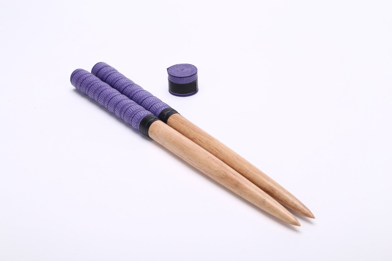 市場 送料無料 交換用グリップ付き マイバチ 太鼓の達人 二重巻き可能です 逆鱗 テーパー 超硬材 ゴムの木 紫色
