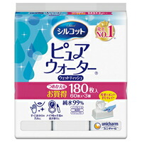 シルコット ウェットティッシュ 詰替(60枚入*3コパック)４セット