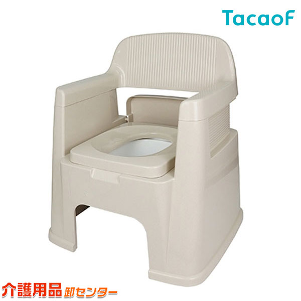 ポータブルトイレ【幸和製作所(TacaoF)テイコブポータブルトイレ（背もたれ付）PT07】ポータブルトイレ ベージュ 介護 介助 高齢者 シニア かんたん 軽量 設置 自宅 樹脂製 標準型 標準便座 簡易トイレ 災害用トイレ 防災グッズ