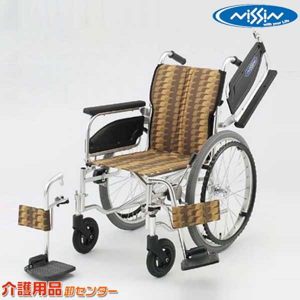 車いす 折り畳み 【日進医療器 NA-400つづき物 Wtype NA-406W】 自走式 車椅子 車いす 車イス 貨物輸送無料 介護用品-医薬品・コンタクト・介護-車椅子