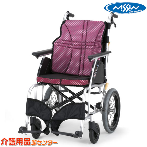 車椅子 折り畳み 【日進医療器 ウルトラシリーズ 標準型介助用 NAH-U1】 介助式 軽量 車いす 車椅子 車イス|車椅子・シルバーカー卸センター