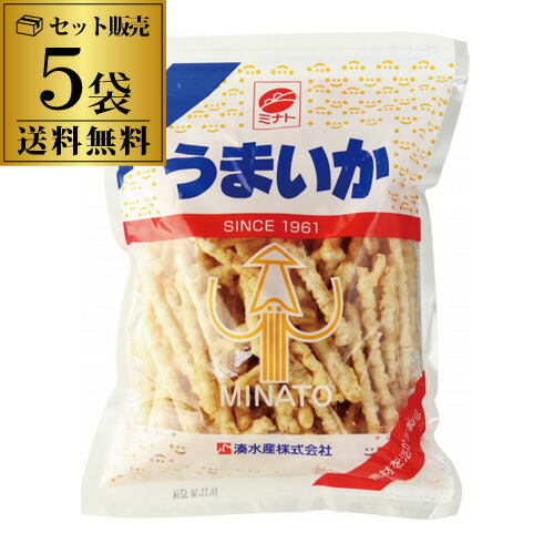 全品P3倍<br>【送料無料 1袋1,300円】湊水産 うまいか 290g×5袋 するめ スルメイカ いかフライ イカフライ フライ 虎S<br>ポイント3倍は5/23(金)20：00～5/27(火)1：59まで