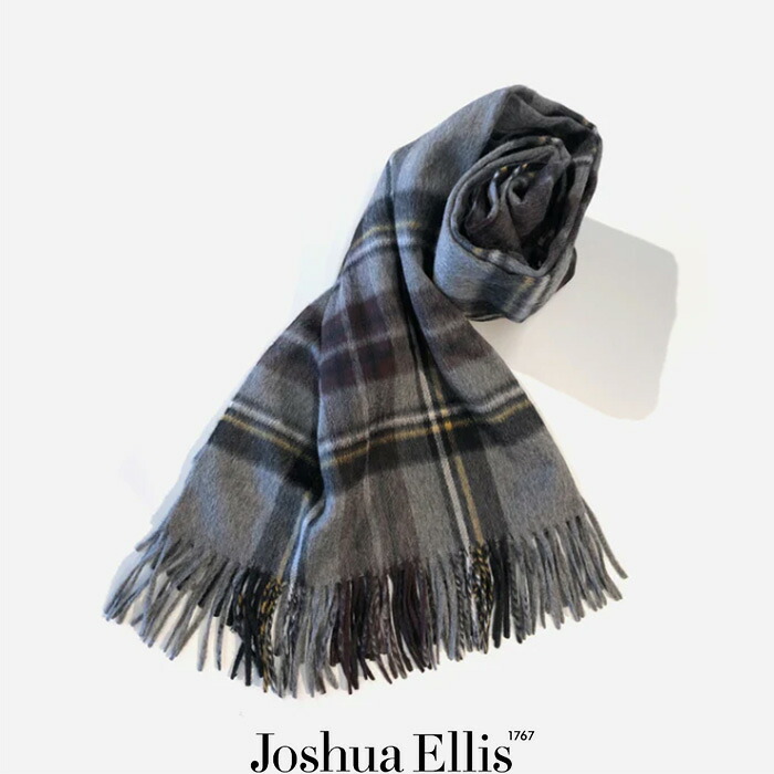 【SALE 50％OFF】Joshua Ellis（ジョシュアエリス）カシミヤストール ベーシックタータン（グレータイプ/ グレースチュワート)CPG49072　Basic Tartans　(CPG70×190)　 ストール　マフラー