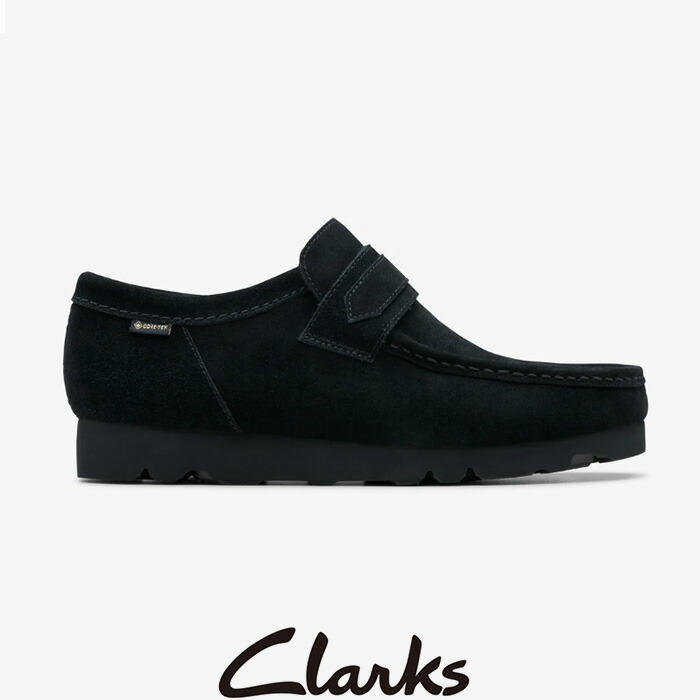 CLARKS (クラークス) WallaLoaferGTX / ワラローファーゴアテックス （黒いことスエードクロス） 26186774 ゴアテックス 置き目毛革