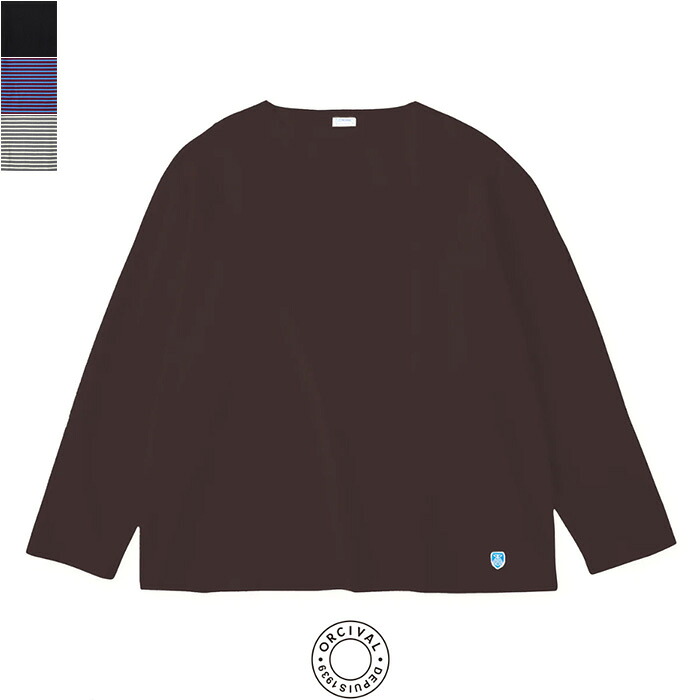 【SALE 10%OFF】ORCIVAL(オーシバル)CREW NECK L/S P.O. #B473 ボートネック 長袖 カットソー|HULLE店