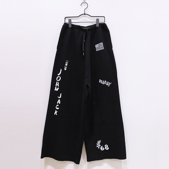 J.J MERCER(ジェイジェイマーサー)KNIT & SEWN WIDE PANTS(HLEX) JME-25W53CHE プリント ニット HULLE別注商品|HULLE店