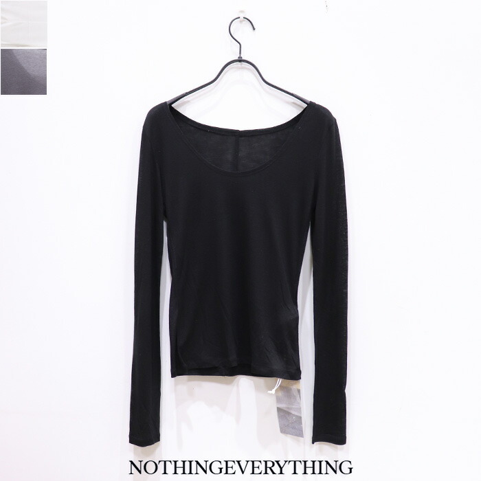 【SALE 20%OFF】NOTHINGEVERYTHING(ナッシングエブリシング)ロングスリーブトップ REVERSIBLE LONG SLEEVE SSWTS01 スリーブ リバーシブル トップス シアー|HULLE店