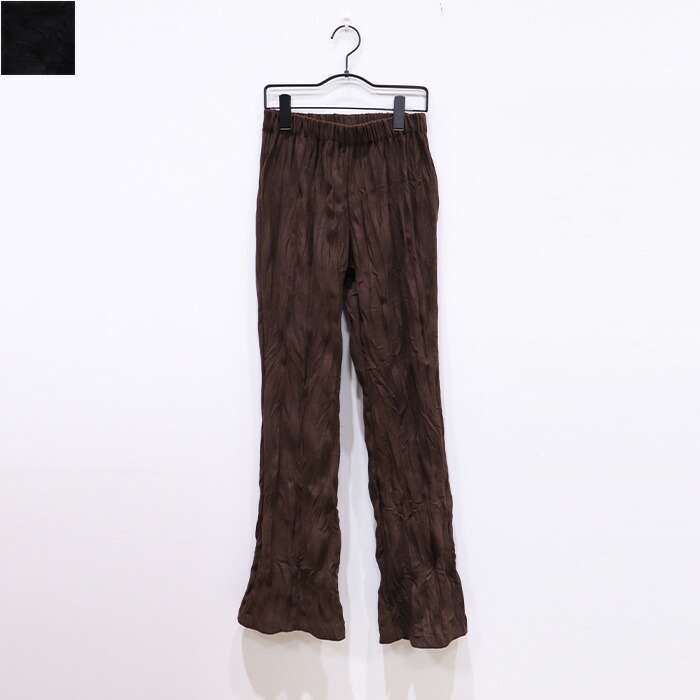 NOTHINGEVERYTHING（ナッシングエブリシング）WRINKLE BOOTS CUT PANTS  NE07FWWPT03B ボトムス イージーパンツ