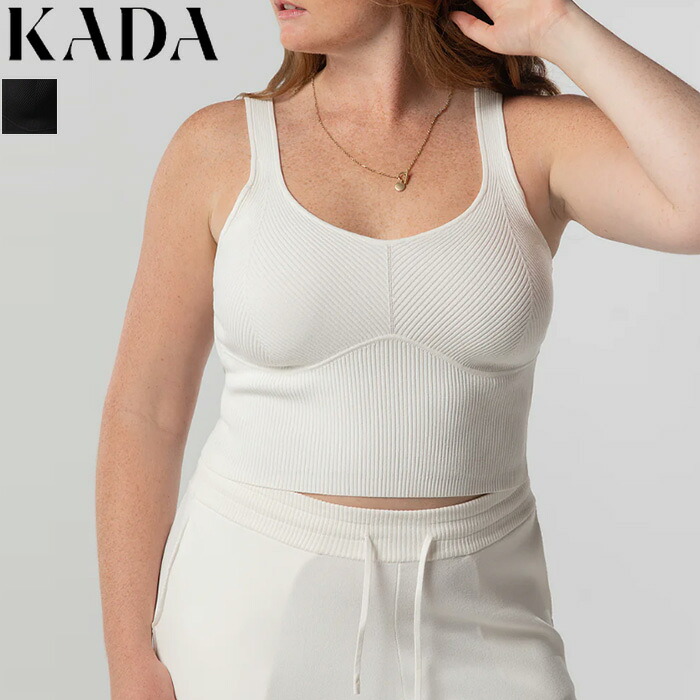 KADA（カダ）KNIT TANK　C230BU　ニットタンクトップ　快適　ラウンジウェア　カジュアル　インナー　セータータンクトップ　クロップド丈｜HULLE店