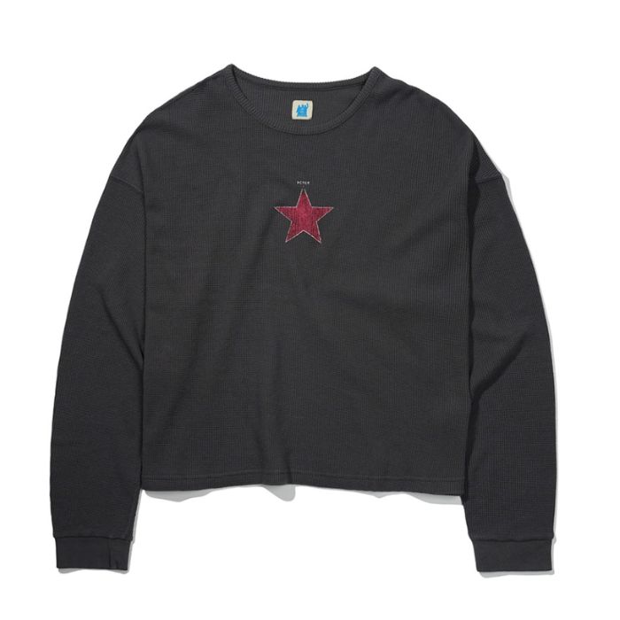 MY NAME IS PETER（マイネームイズピーター）STAR PETER WAFFLE T-SHIRTS 長袖プルオーバー メンズ MP-021