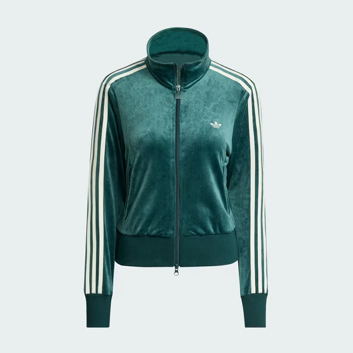 【SALE 10％OFF】adidas originals (アディダス オリジナルス)LIBERTY TT　TZ438　adidas Originals x Liberty London エンボス加工 ベルベット ファイヤーバード トラックトップ　フルジップフロント　スリムフィット