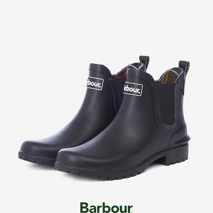 楽天市場】Barbour Wilton LRF0066 サイドゴア レインブーツ
