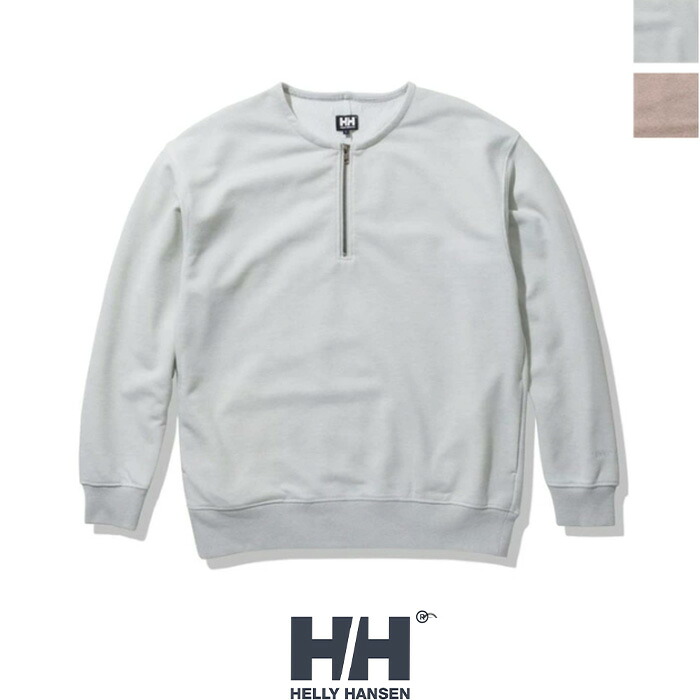 【SALE 50％OFF】HELLY HANSEN（ヘリーハンセン）フードダイスウェットハーフジップ（ユニセックス）HOE32257　Fooddye Sweat Half Zip 　スウェット　GREEN MATERIAL【SALE 50％OFF】