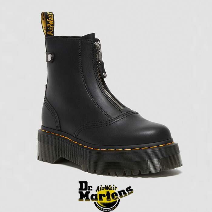 海外限定カラー《Dr.Martens》JETTA レザー厚底ブーツ ジッパー 