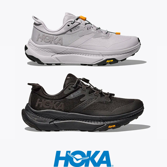 HOKA ONE ONE（ホカ オネ オネ）TRANSPORT GTX　1133958F　スニーカー　ジョギング　ライフスタイル　ウォーキング　レディース　ブラック / ブラック　アッシュ グレー / アッシュ グレー