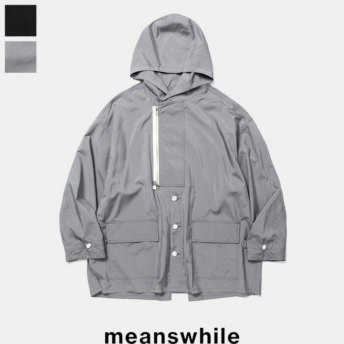【SALE 50％OFF】meanswhile (ミーンズワイル) ドライリップショートフーディ　MW-SH22102　Dry-Rip Shirt Hoodi　ジャケット　メンズ