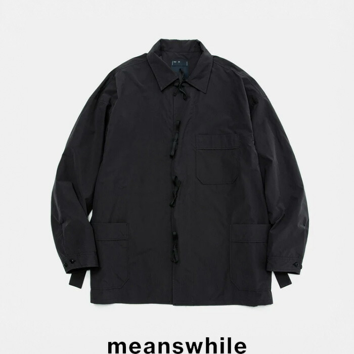 【百貨店大売り出し 70％OFF】meanswhile (ミーンズワイル) テックリップストップスリーピングシャツ MW-SH21203 TECH RIPSTOP SLEEPING SH メンズ プルオーバー上衣