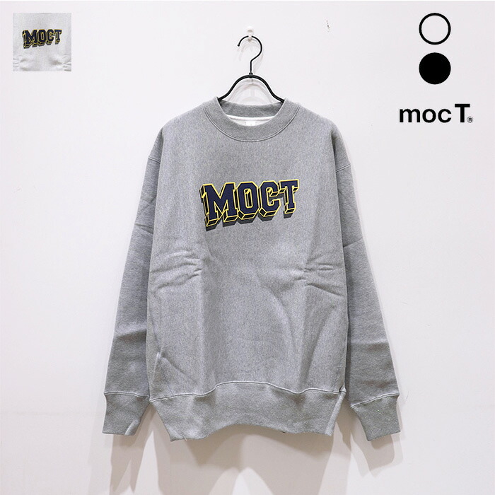 【SALE 50%OFF】mocT(モクティ)ネオンクルーネック 3331ps NEON SCRIPT HEAVY FLEECE CREW NECK P/O プルオーバー パーカー メンズ|HULLE店