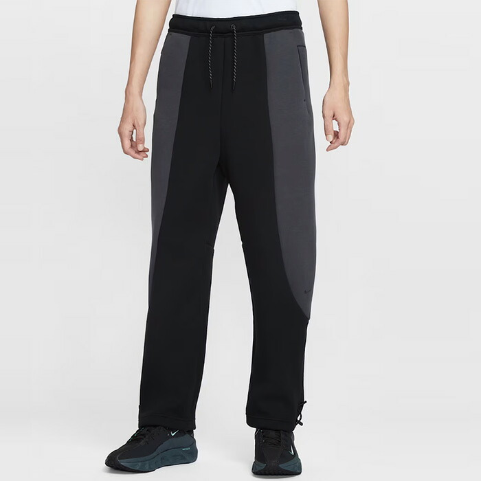 【SALE 30%OFF】NIKE(ナイキ) メンズ カラーブロック オープンヘム フリース パンツ IF1324 ブラック/アンスラサイト/ブラック ナイキ テック パンツ フリース|HULLE店