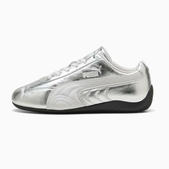 PUMA （ピューマ ）ウィメンズ スピードキャット しろがね色 スニーカー 406881 SPEEDCAT SILVER WNS スニーカー FEATHER GRAY-PUMA BLACK スニーカー-レディース靴