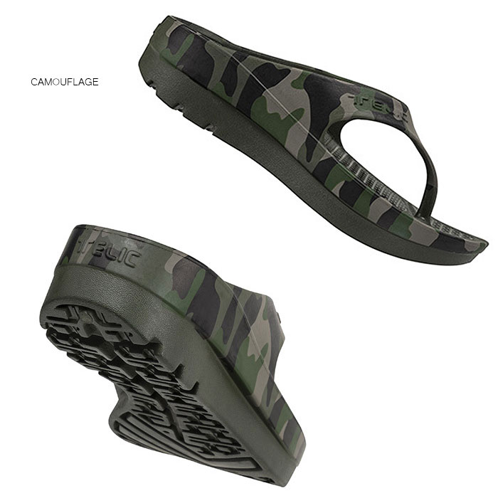 Telic テリック カモフラージサンダル W Flipflop2 フリップ 砂浜サンダル 火箸 厚底 Barrakuda At