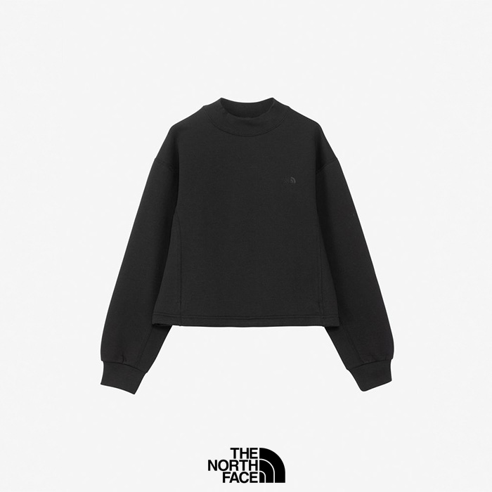【SALE 30％OFF】THE NORTH FACE (ザ・ノース・フェイス) ベターテリークロップドクルー（レディース）NTW62435　BETTERTR CROPD CRW　スウェット　プルオーバー　ブラック・K