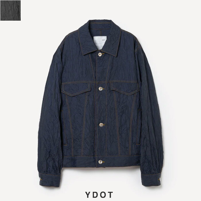 YDOT (ワイドット)WRINKLE NYLON TT JACKET　YU41703　撥水加工　ショート丈｜HULLE店