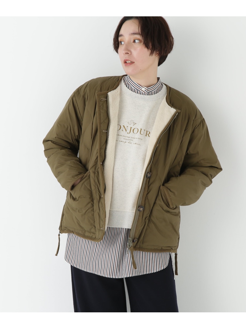 【SALE／20%OFF】◆リバーシブルボアダウンブルゾン human woman ヒューマン ウーマン ジャケット・アウター ブルゾン・ジャンパー ホワイト ブラック【RBA_E】【送料無料】[ Fashion]